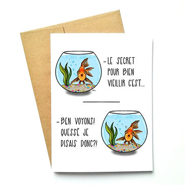 Carte de souhaits - Poisson Rouge