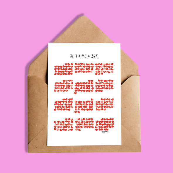 Carte - Je t'aimeX 365