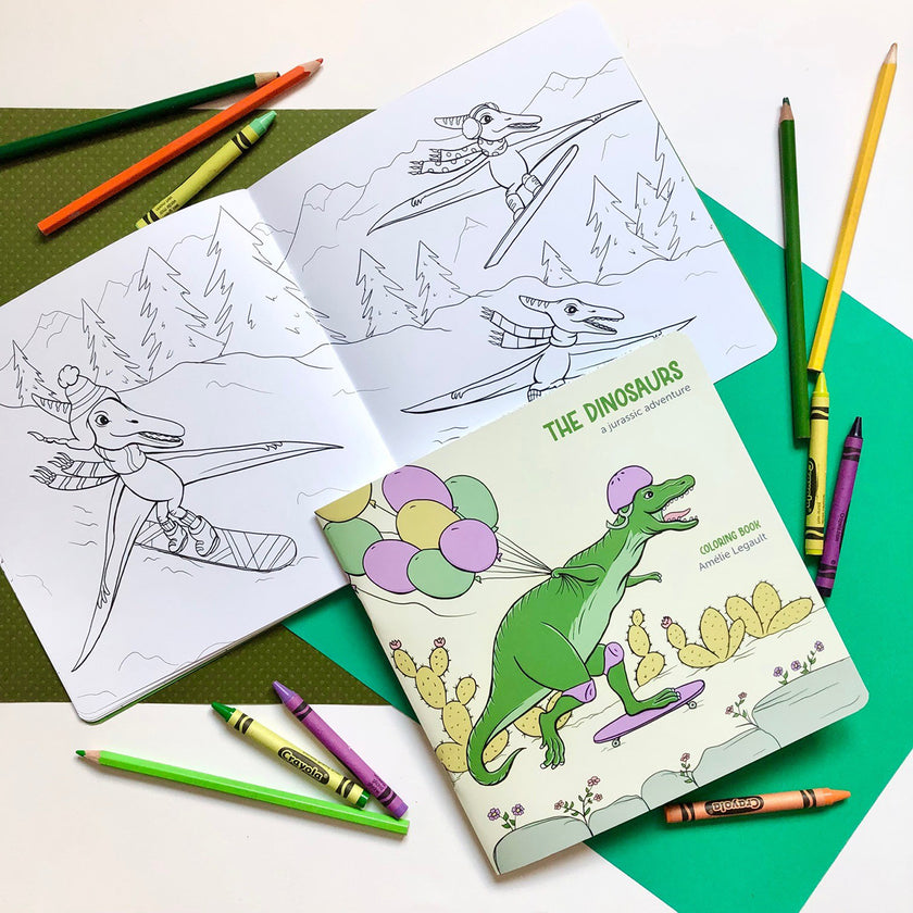 Cahier à colorier - Les dinosaures
