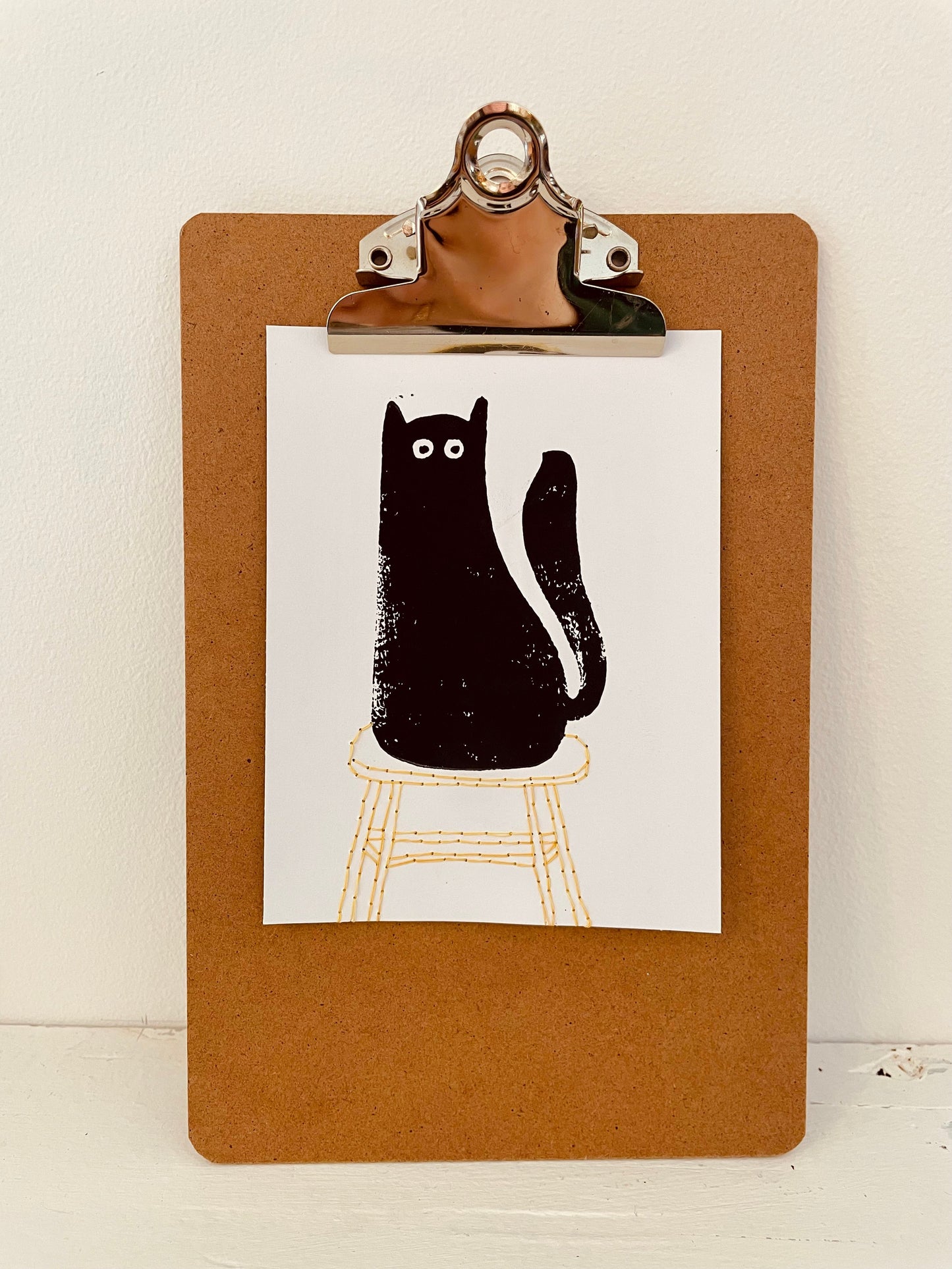 Affiche chat / plante