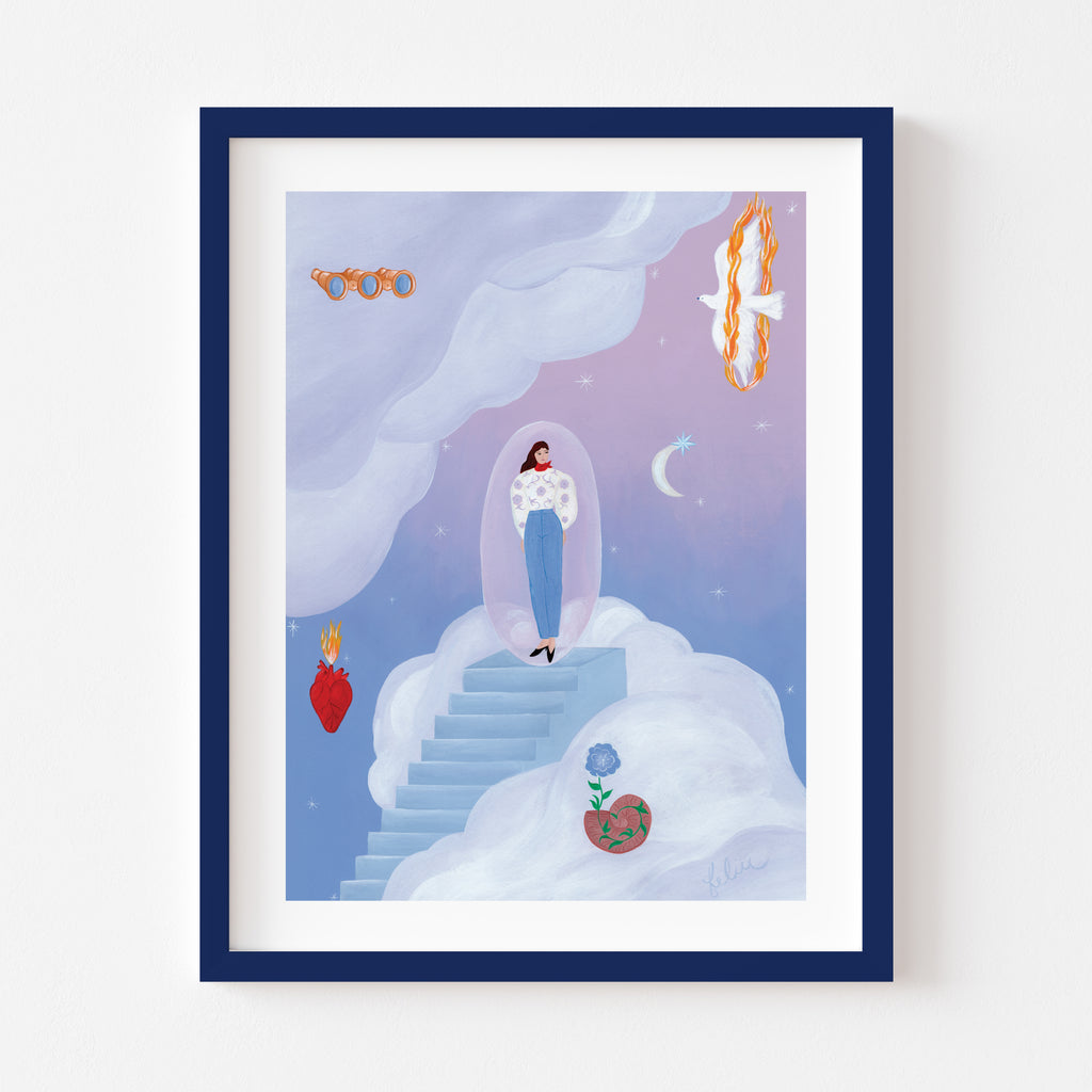 Illustration - The inner world - Isabelle Fellu - 11"x14"