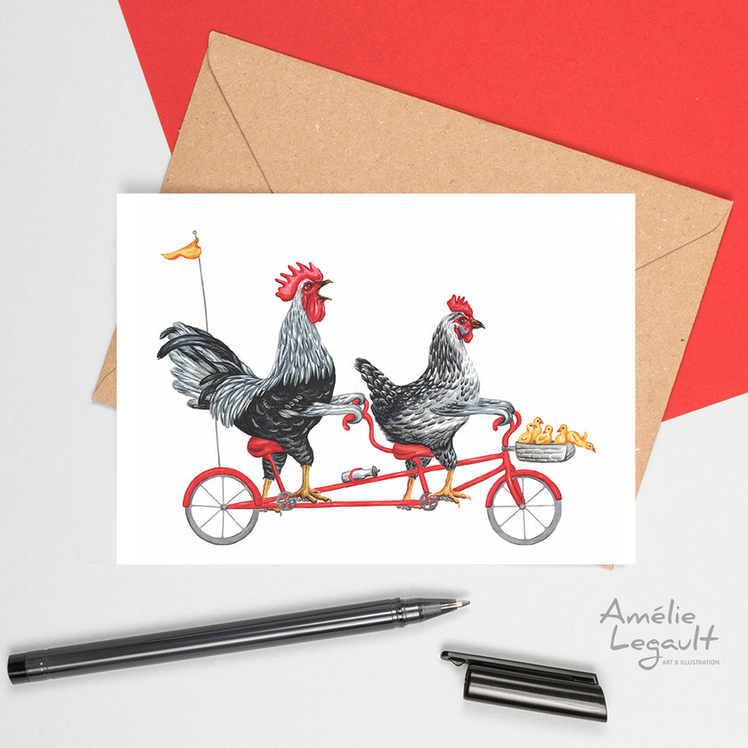 Carte - Poulets vélo