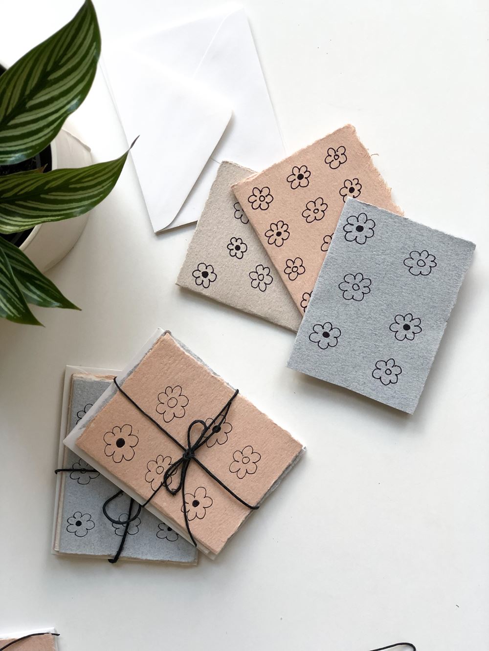 Carte florale - Flower power - paquet de 3