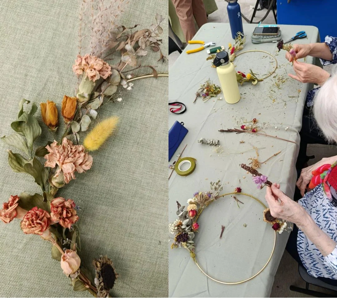 Atelier - Couronne de fleurs séchées