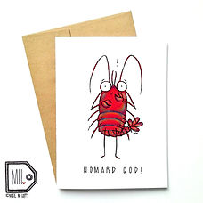 Carte de souhaits - Homard God