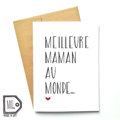 Carte de souhaits - Meilleure maman au monde