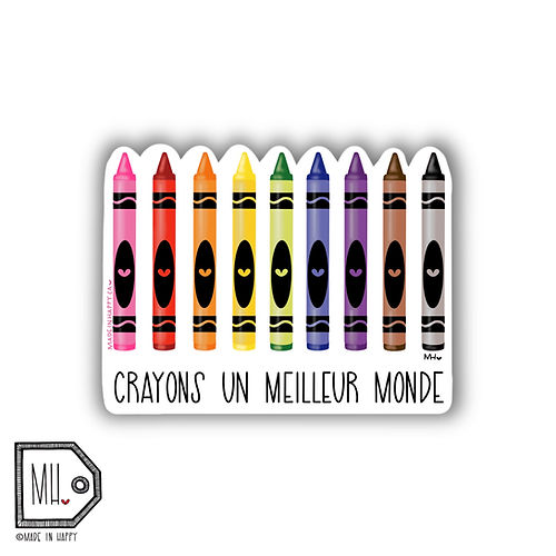 Autocollant - Crayons