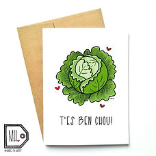 Carte de souhaits - T'es ben chou