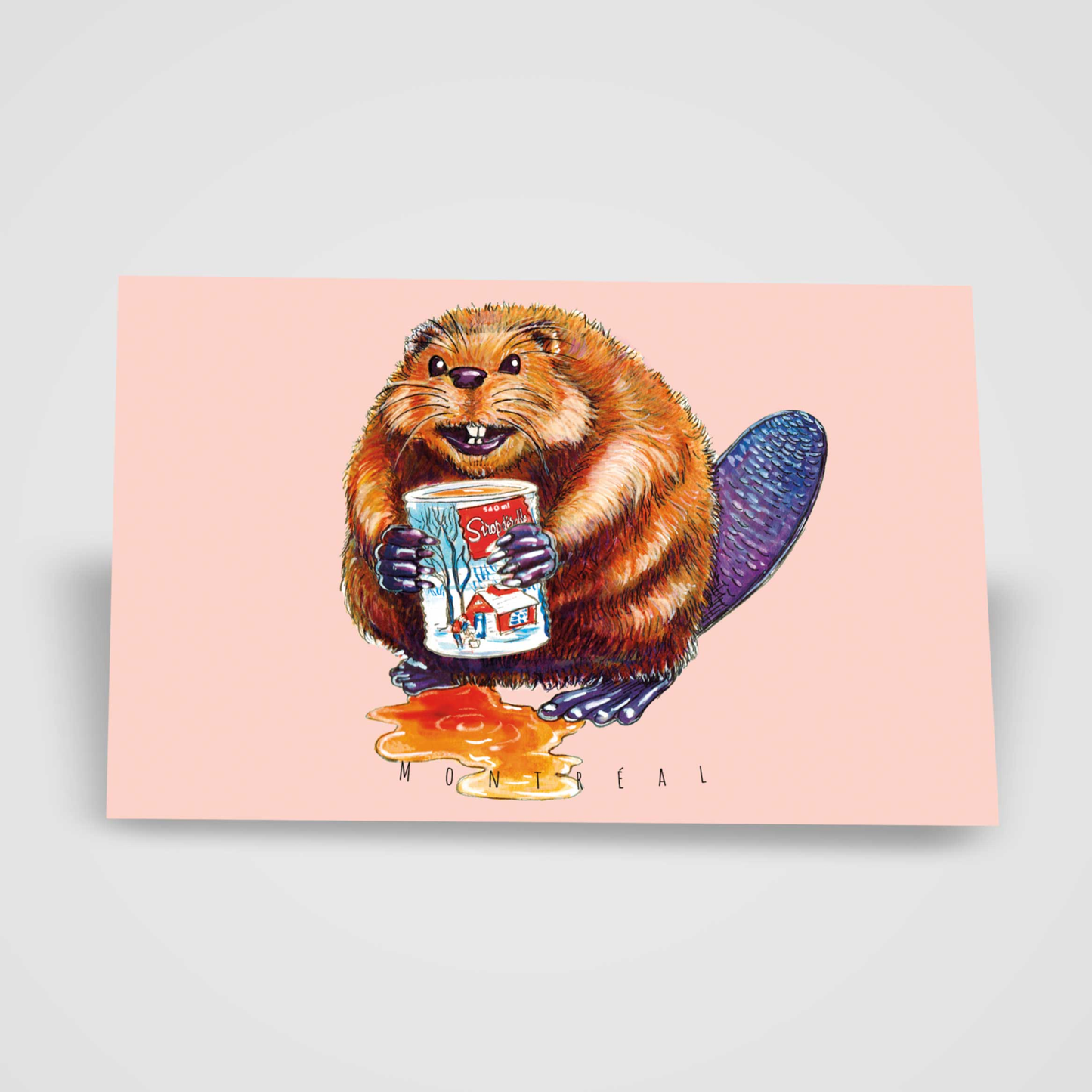 Carte postale - Castor sirop d'érable