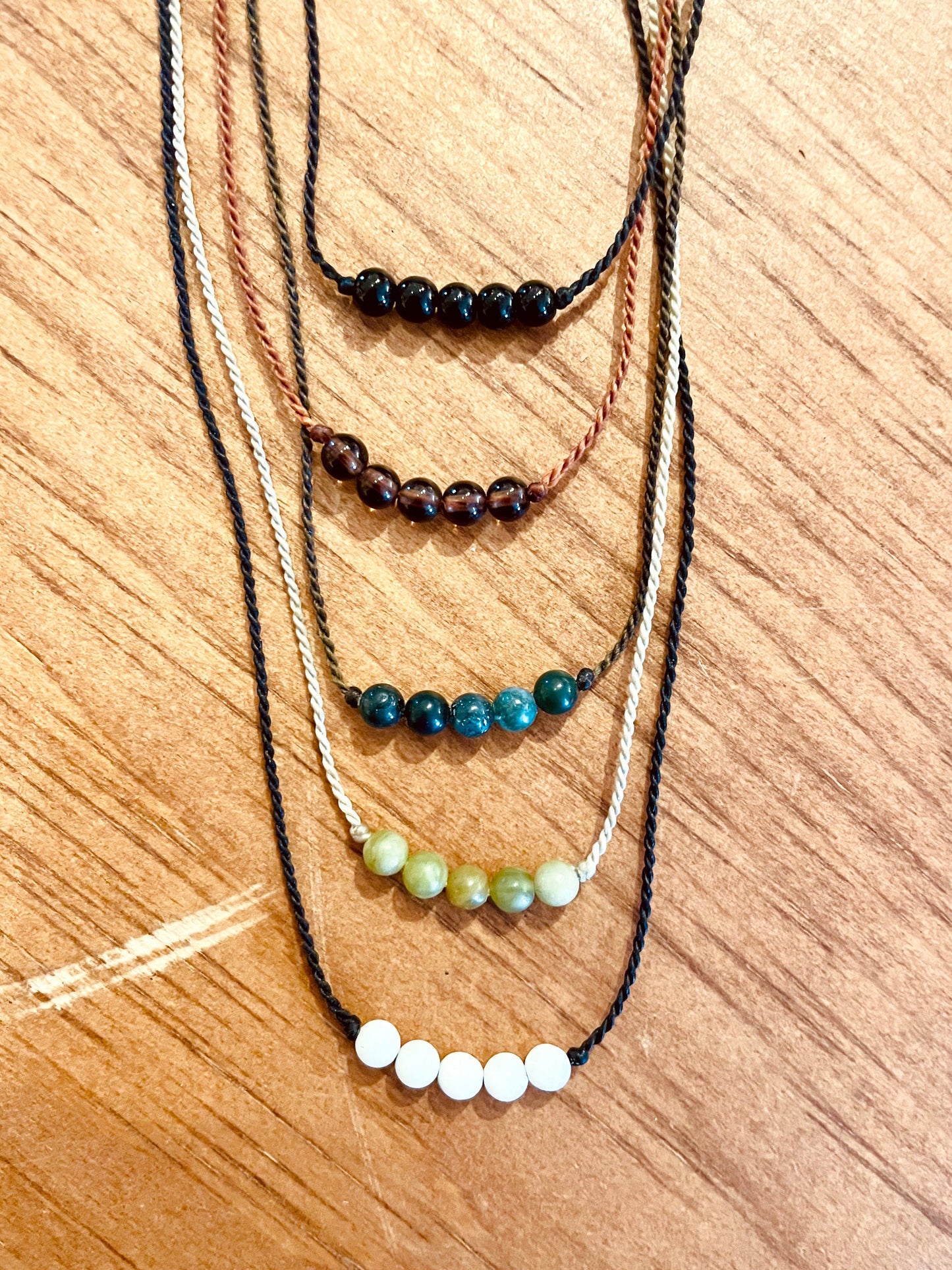 Collier Choker - 5 billes