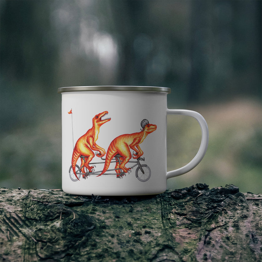 Tasse - 12oz - Émail - Raptors à vélo