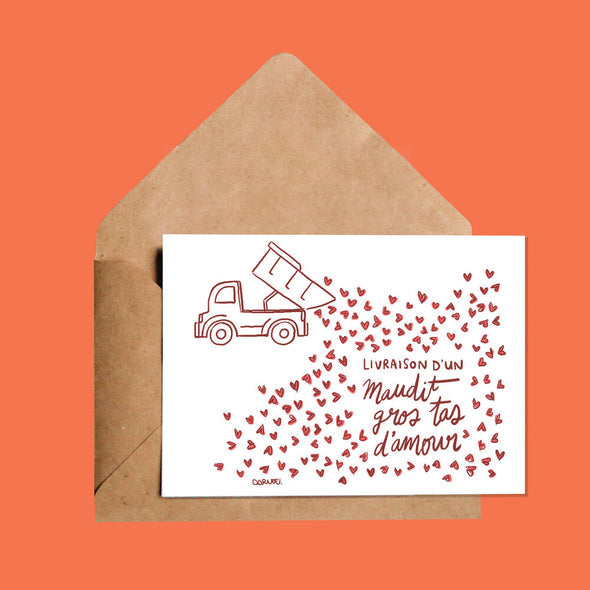 Carte - Un maudit gros tas d'amour