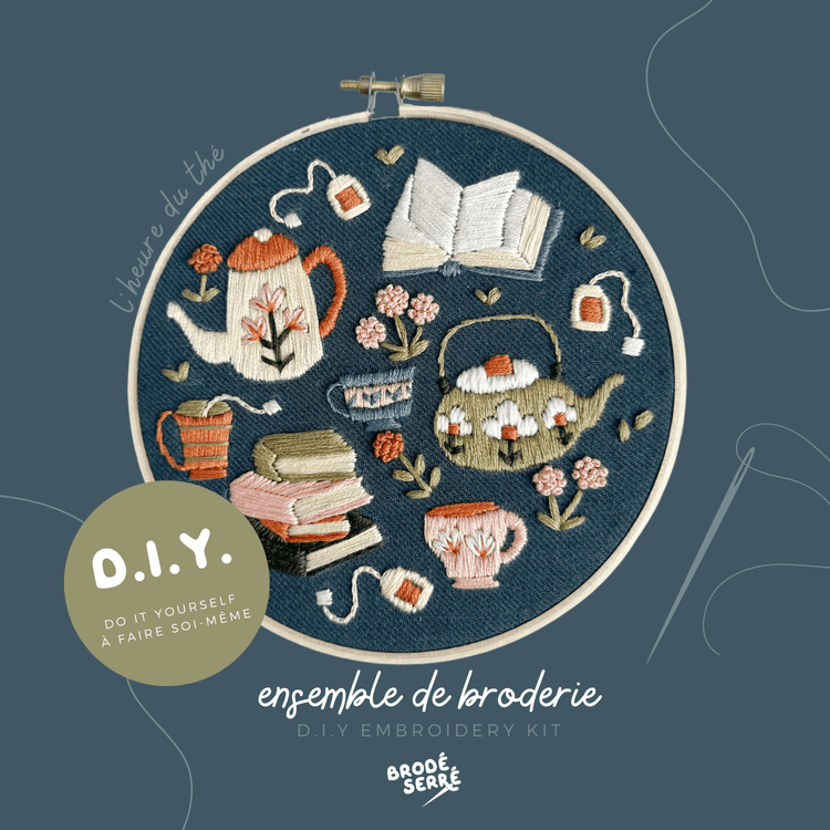 Coffret DIY - Broderie - L'heure du thé