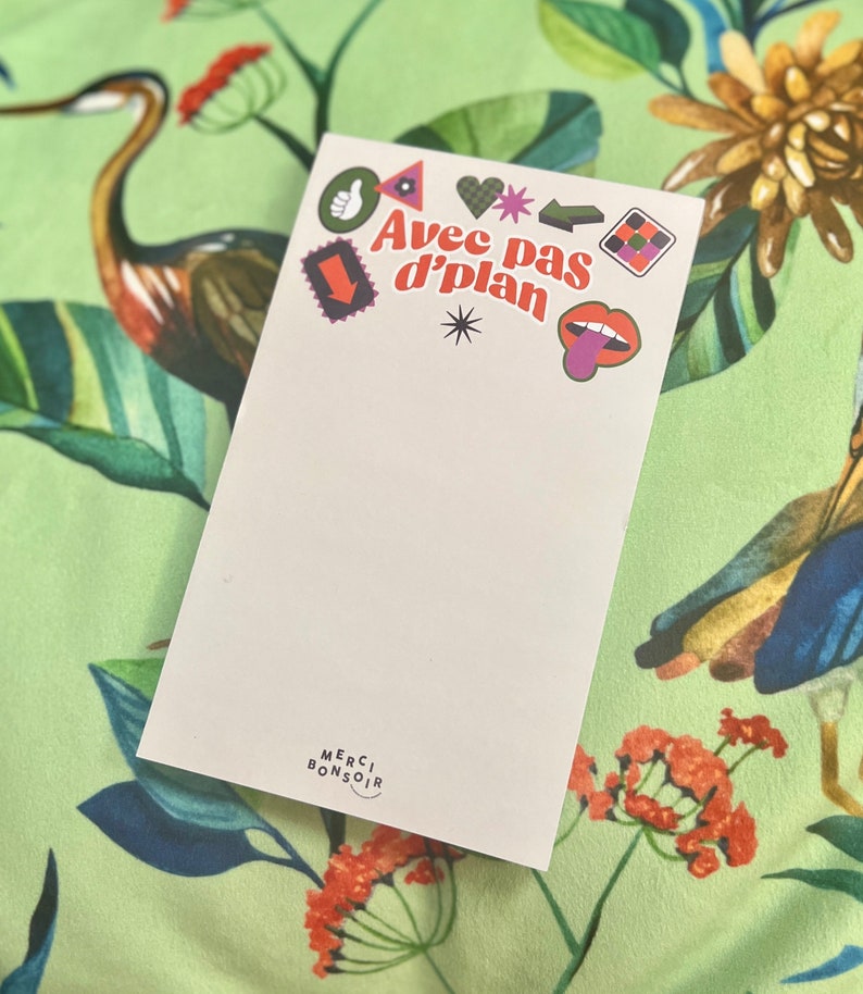 Carnet de notes - Avec pas d'plan