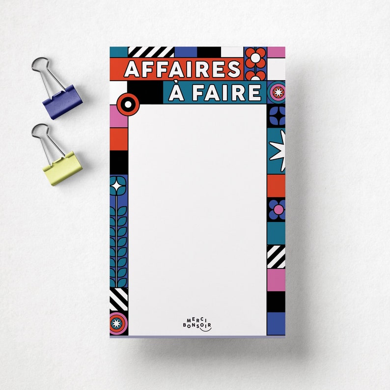Carnet de notes - Affaires à faire