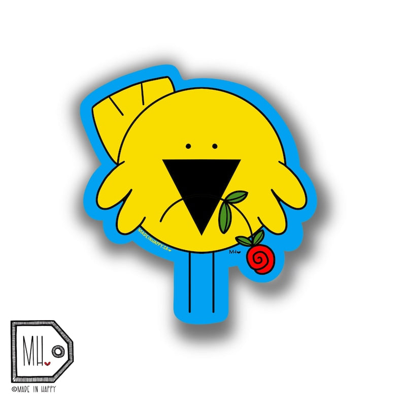 Autocollant - Oiseau jaune