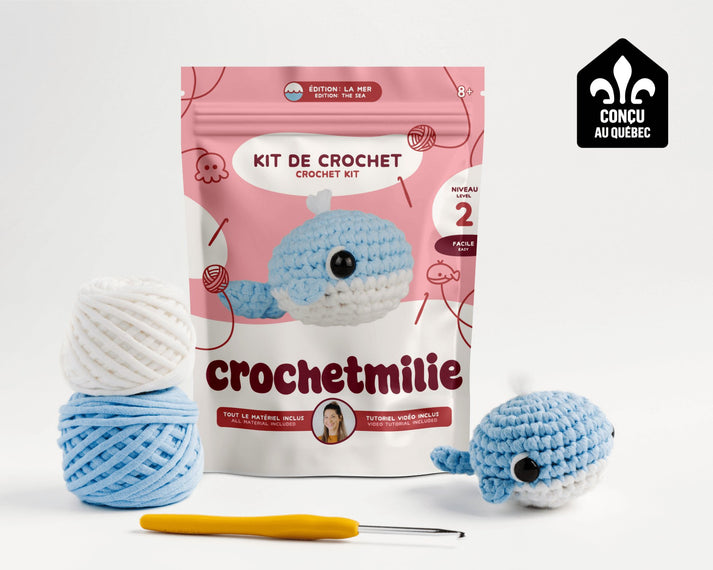 Coffret DIY - Kit de crochet - La baleine