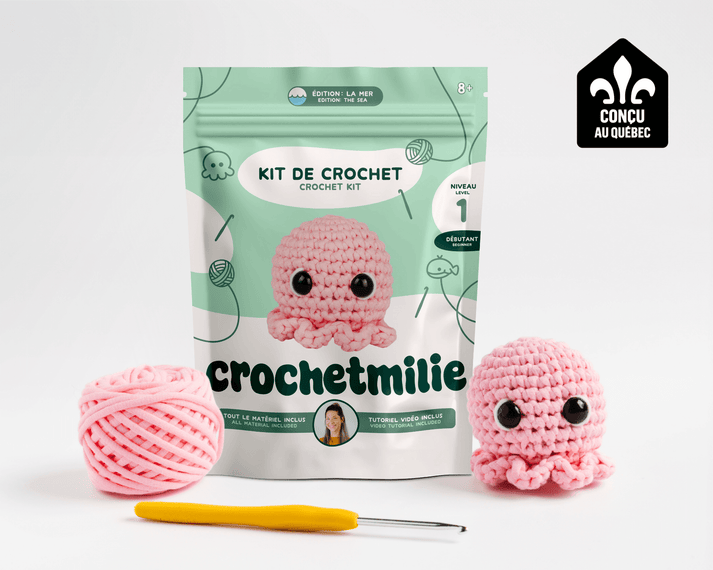 Coffret DIY - Kit de crochet - La pieuvre
