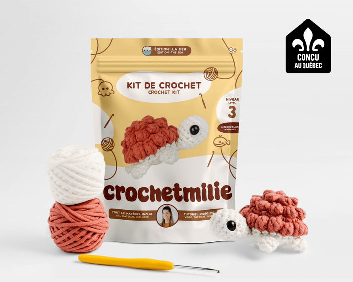 Coffret DIY - Kit de crochet - La tortue