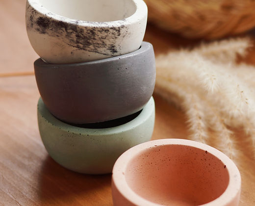 Pot - Petit - Blanc marbré noir