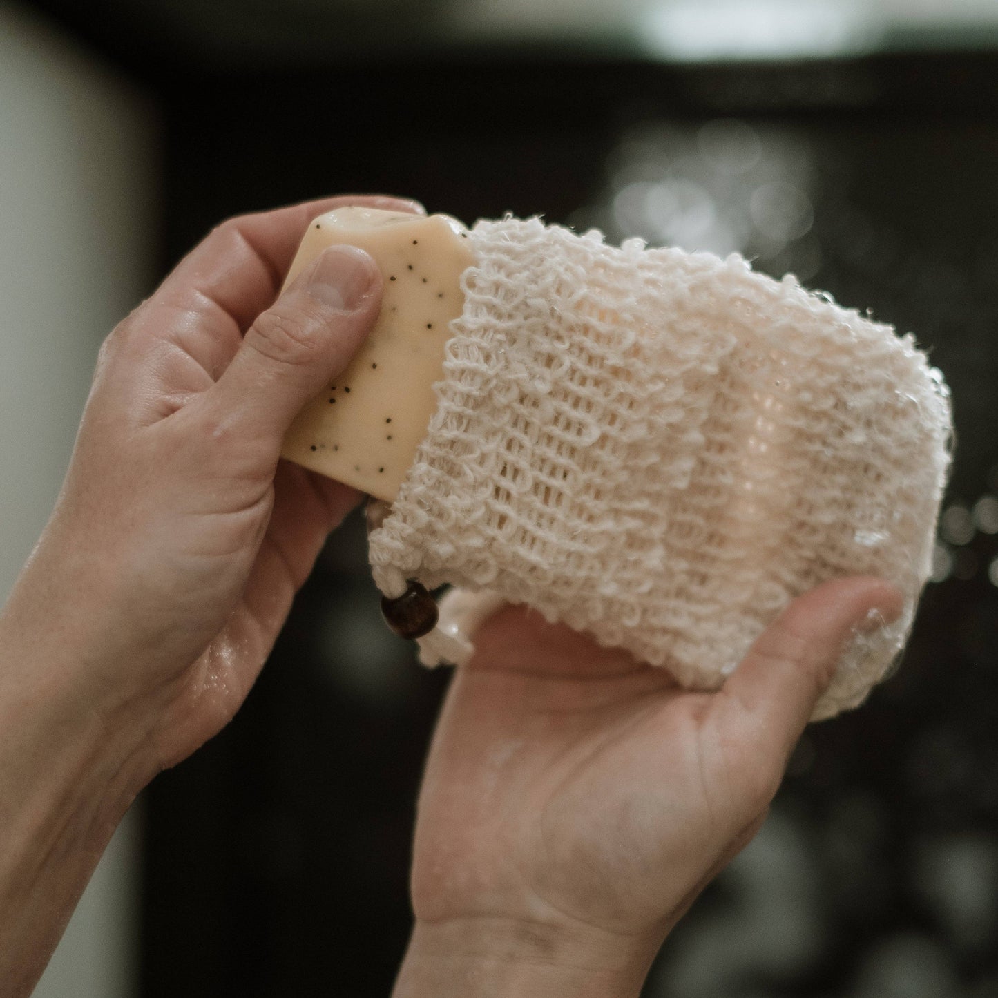 Sac à savon en sisal / éponge exfoliante naturelle