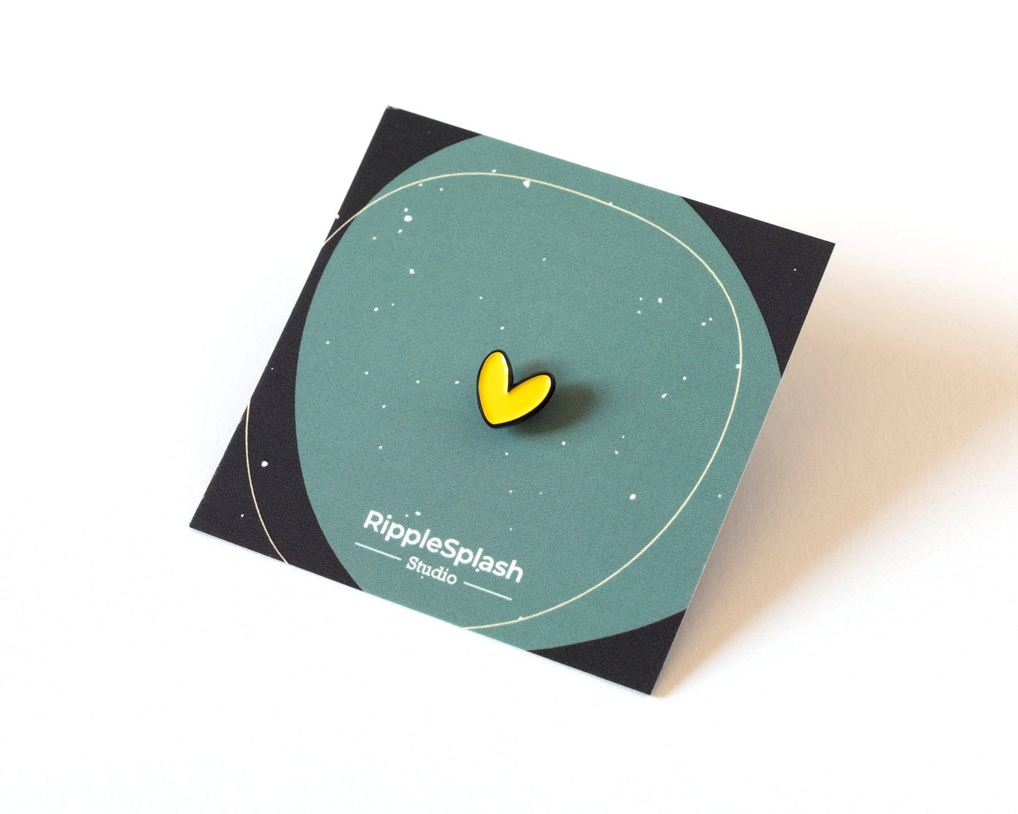 Épinglette Émaillée Petit Cœur Jaune