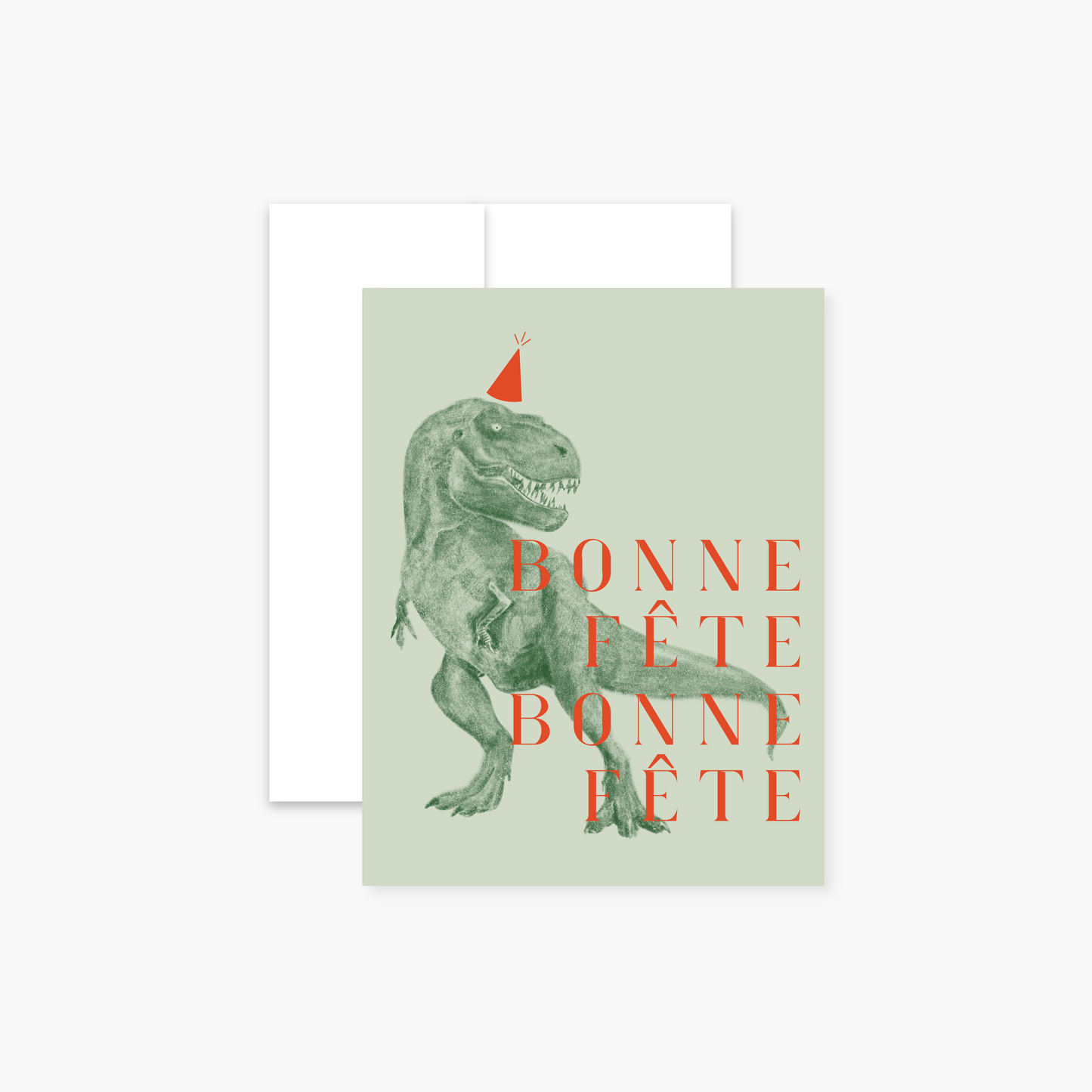 Bonne Fête T-Rex  -  Greeting Card