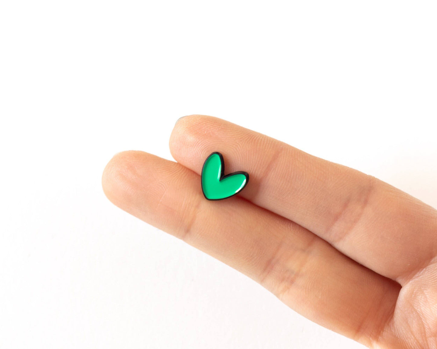 Épingle Émaillée Mini Cœur Vert