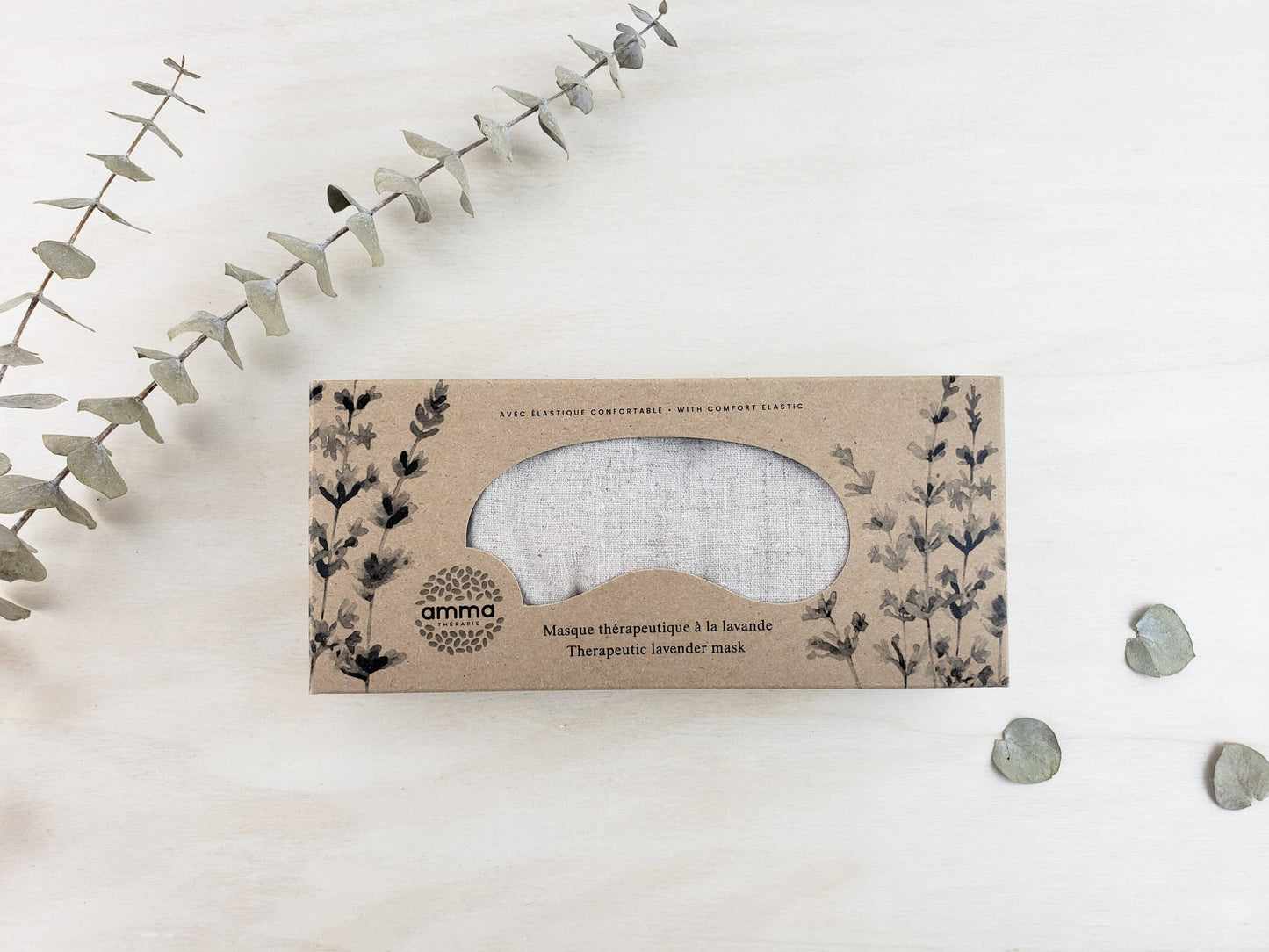 Masque thérapeutique pour les yeux à la lavande