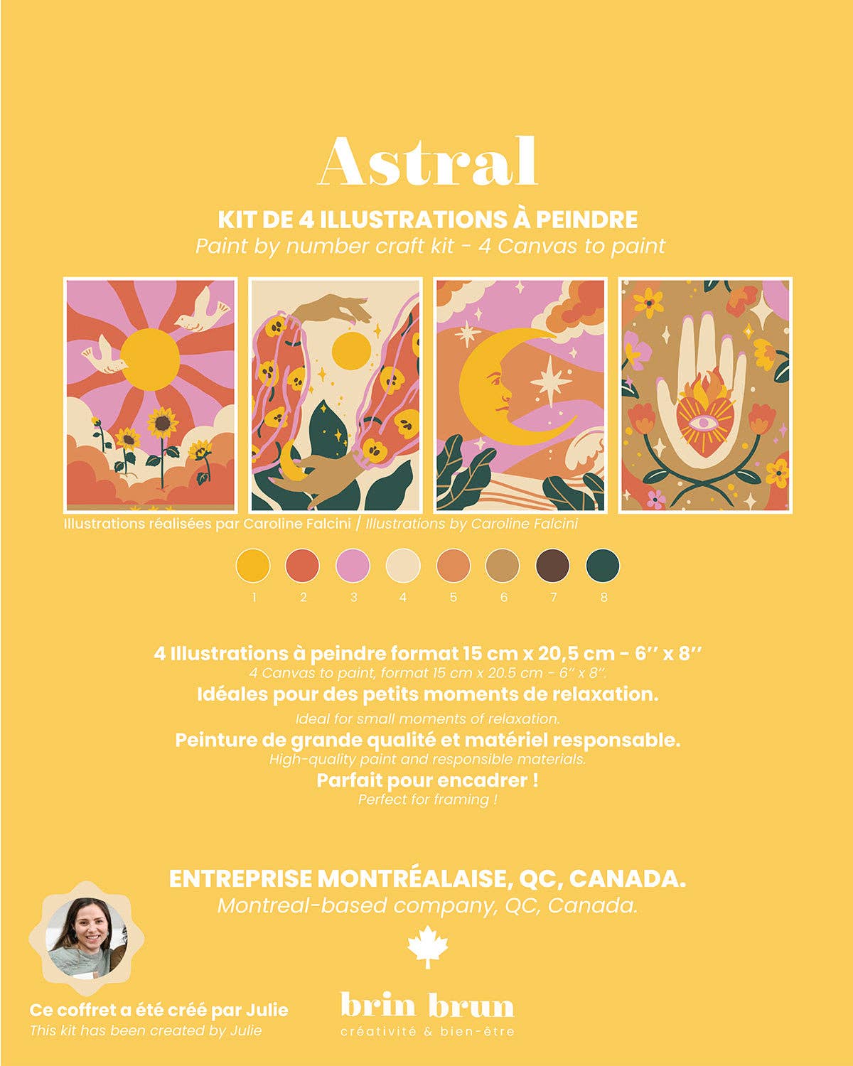 Coffret créatif, Kit de peintures à numéros - Ambiance Astrale