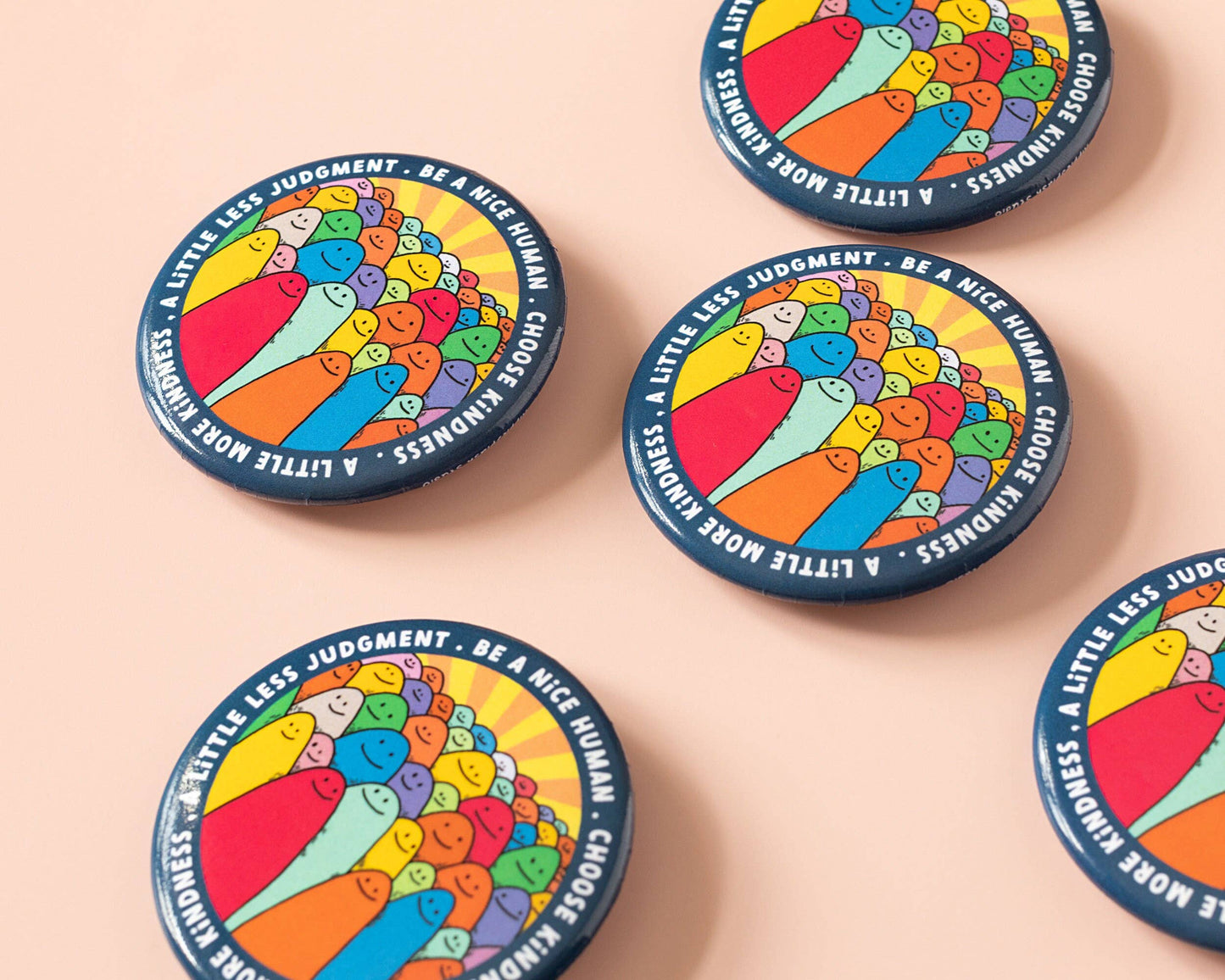 Be a Nice Human - Épinglette colorée