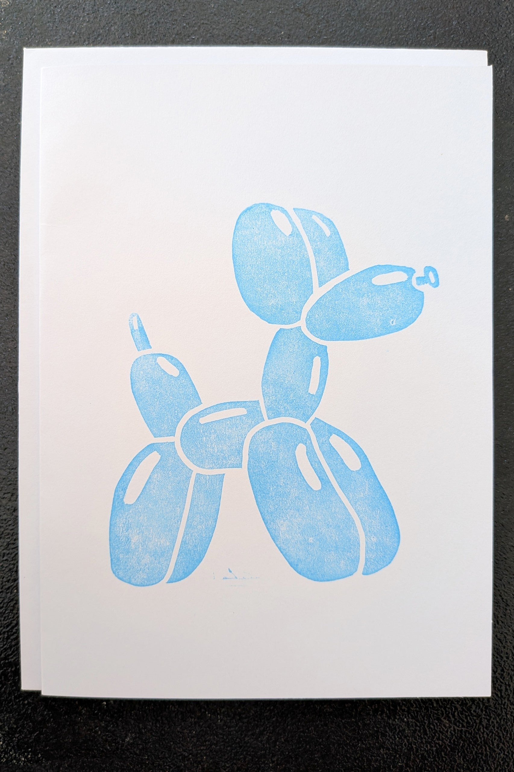 Carte - linogravure + broderie