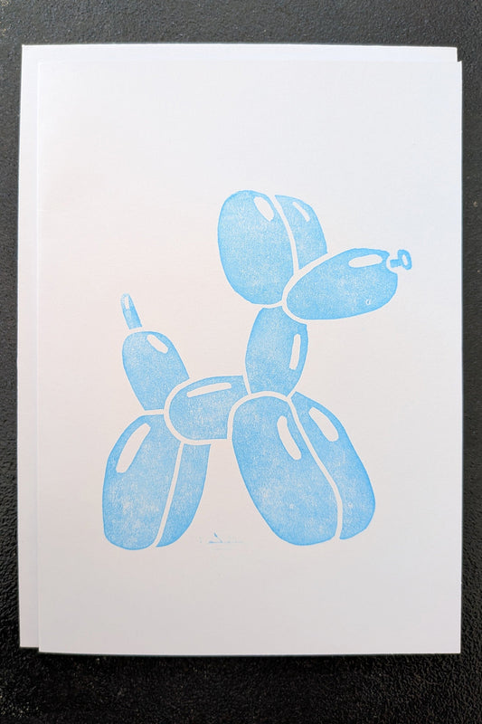 Carte - linogravure + broderie