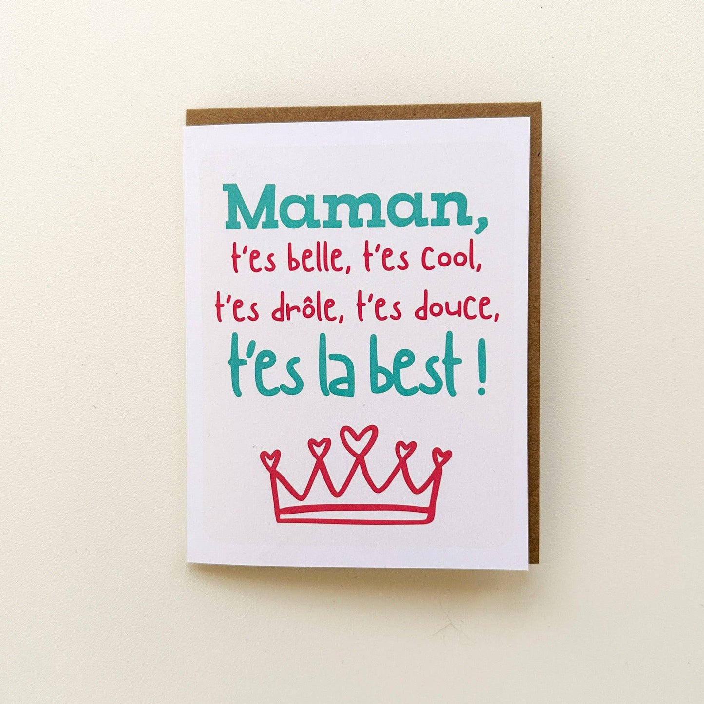 Carte - Maman t'es la best.