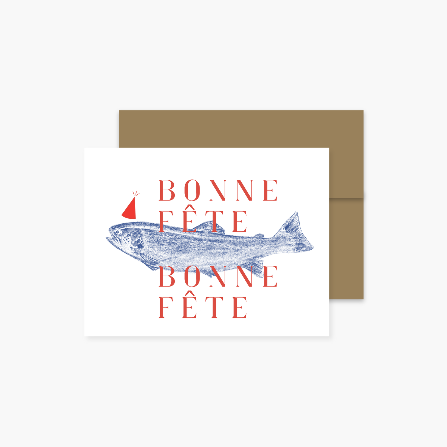 Bonne Fête Truite  -  Greeting Card