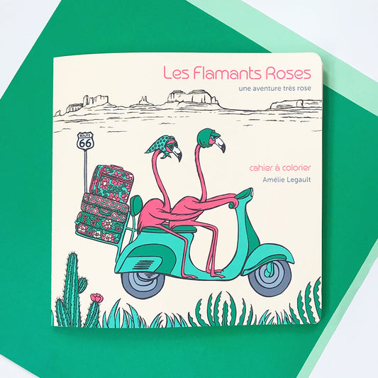 Cahier à colorier - Les flamants roses