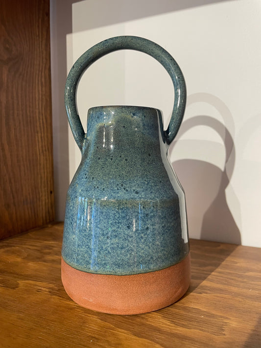 Vase avec anse - Bleu
