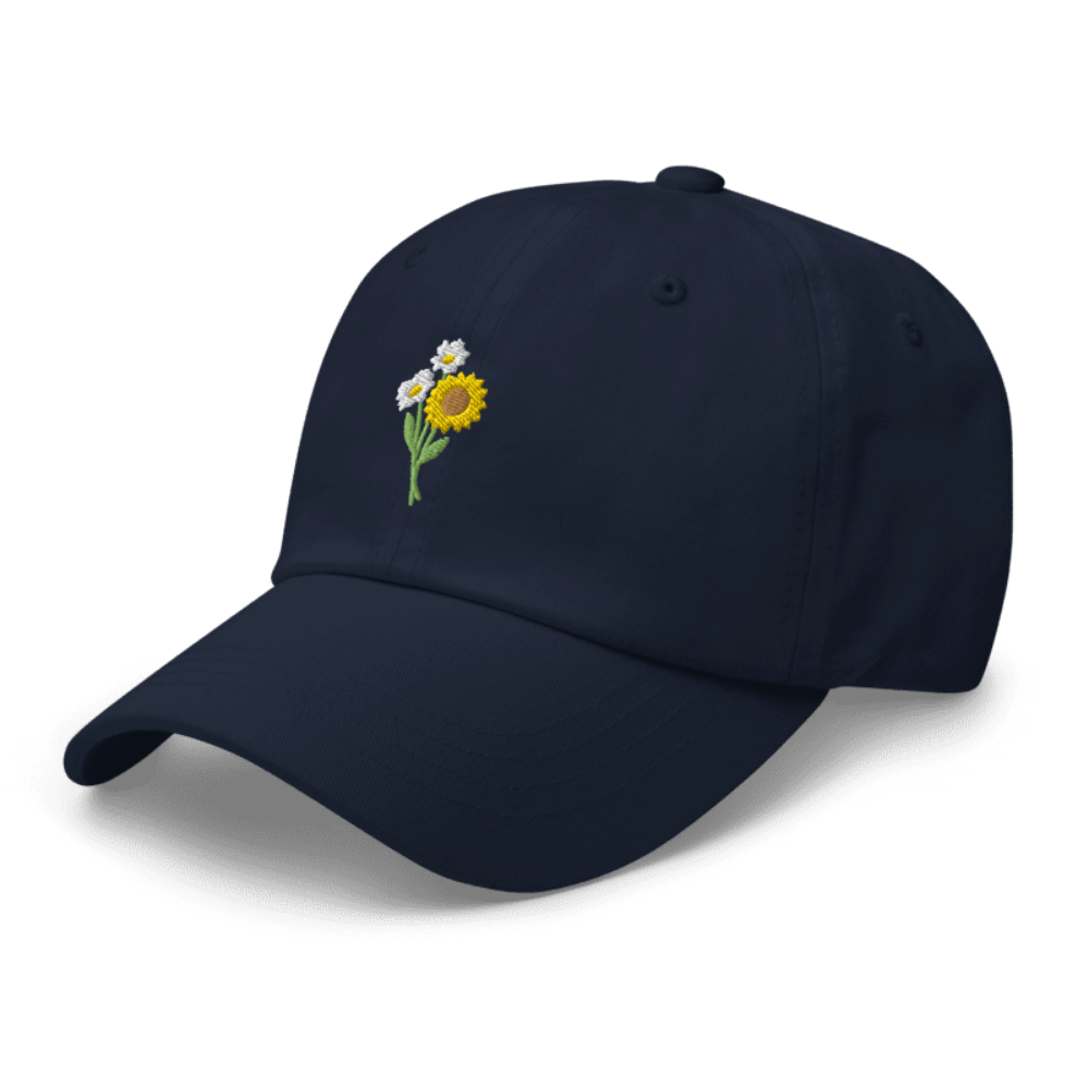 Casquette - Série Florale - Tournesol - Navy