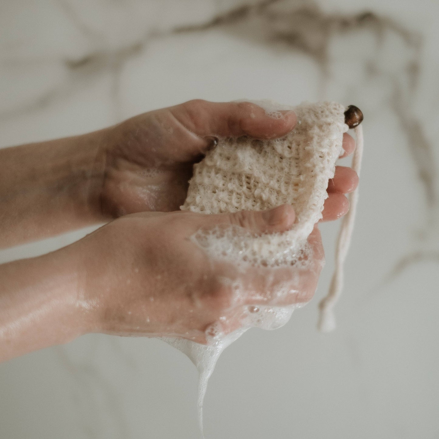 Sac à savon en sisal / éponge exfoliante naturelle