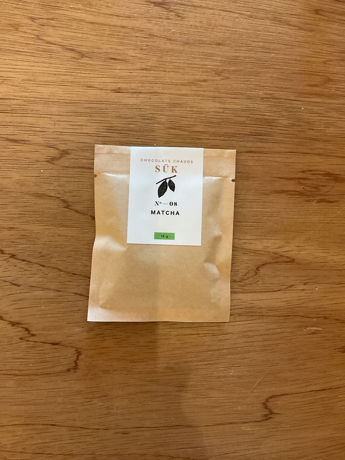 Chocolat chaud - 15g - Matcha - Une portion