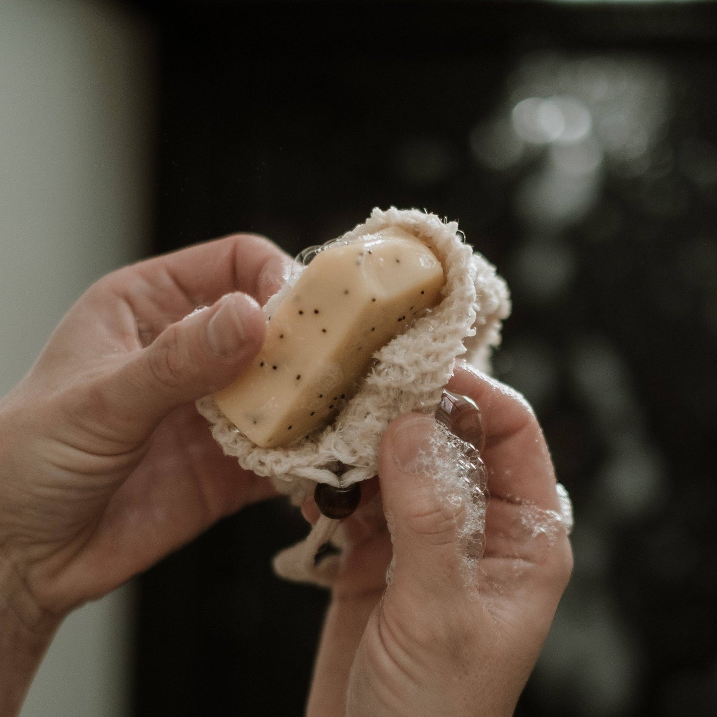 Sac à savon en sisal / éponge exfoliante naturelle