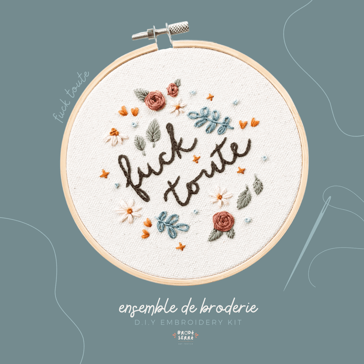 Coffret DIY - Broderie - Fuck Toute